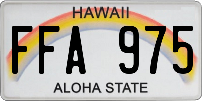 HI license plate FFA975