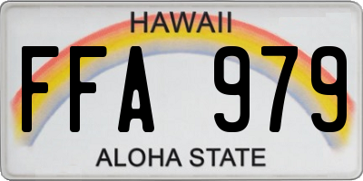 HI license plate FFA979