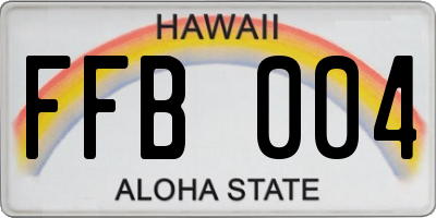 HI license plate FFB004