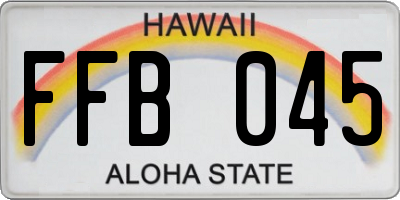 HI license plate FFB045