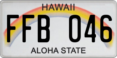 HI license plate FFB046