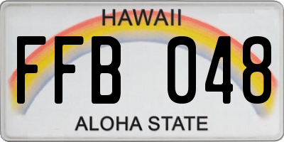 HI license plate FFB048