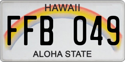 HI license plate FFB049