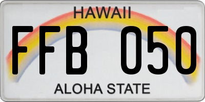 HI license plate FFB050