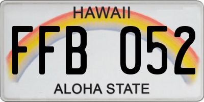 HI license plate FFB052
