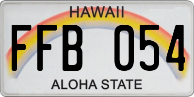 HI license plate FFB054