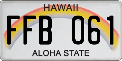 HI license plate FFB061