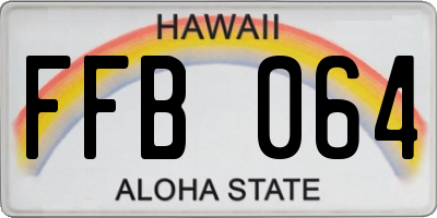 HI license plate FFB064