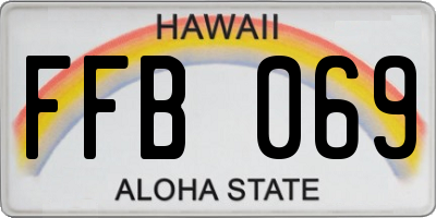 HI license plate FFB069