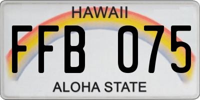 HI license plate FFB075