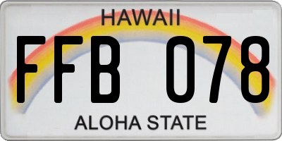 HI license plate FFB078