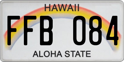 HI license plate FFB084