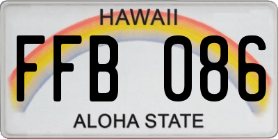 HI license plate FFB086