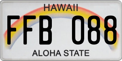 HI license plate FFB088