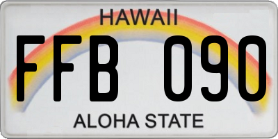 HI license plate FFB090