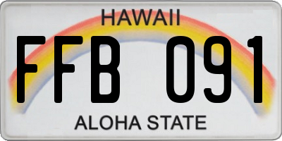 HI license plate FFB091