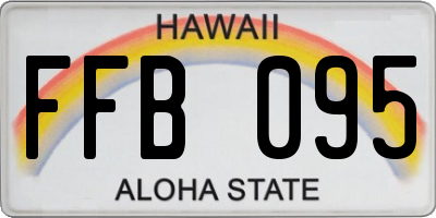 HI license plate FFB095