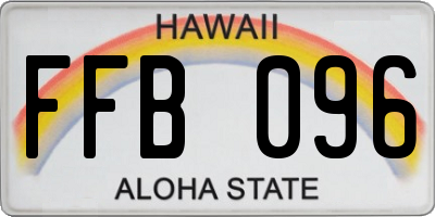 HI license plate FFB096