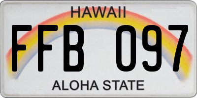 HI license plate FFB097