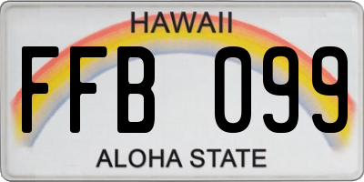 HI license plate FFB099