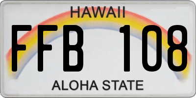 HI license plate FFB108