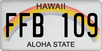HI license plate FFB109