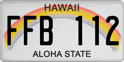 HI license plate FFB112