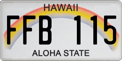 HI license plate FFB115