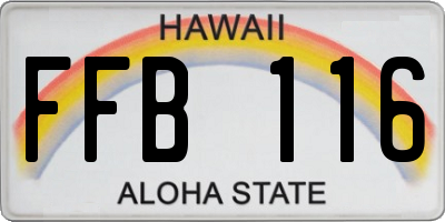 HI license plate FFB116