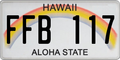 HI license plate FFB117