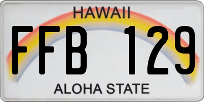 HI license plate FFB129