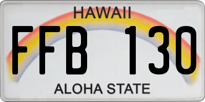 HI license plate FFB130