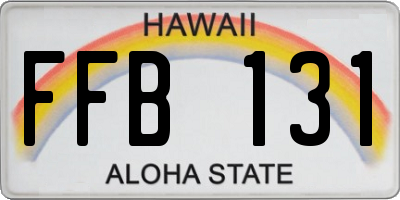 HI license plate FFB131