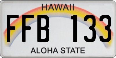 HI license plate FFB133