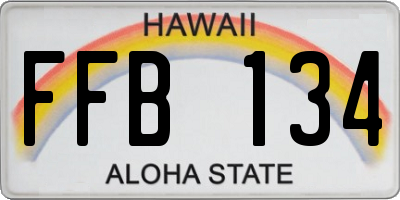 HI license plate FFB134