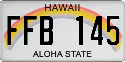 HI license plate FFB145