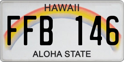 HI license plate FFB146