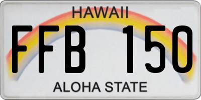 HI license plate FFB150