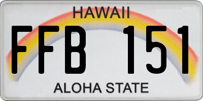 HI license plate FFB151
