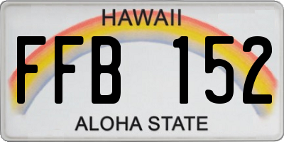 HI license plate FFB152