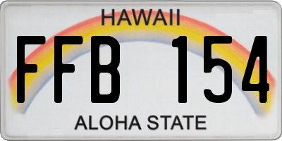 HI license plate FFB154