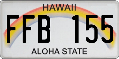 HI license plate FFB155