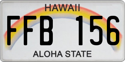 HI license plate FFB156