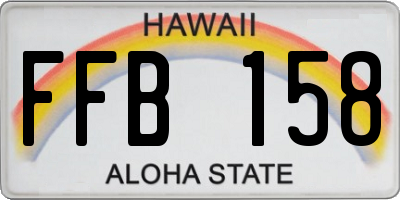 HI license plate FFB158