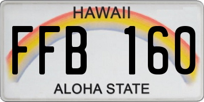 HI license plate FFB160