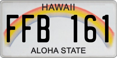 HI license plate FFB161