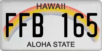 HI license plate FFB165