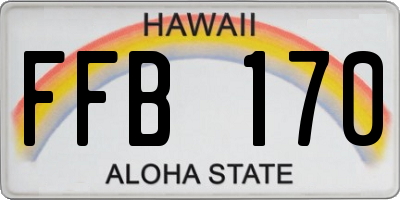 HI license plate FFB170