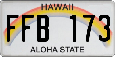 HI license plate FFB173