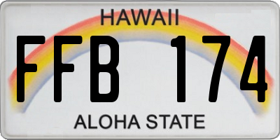 HI license plate FFB174
